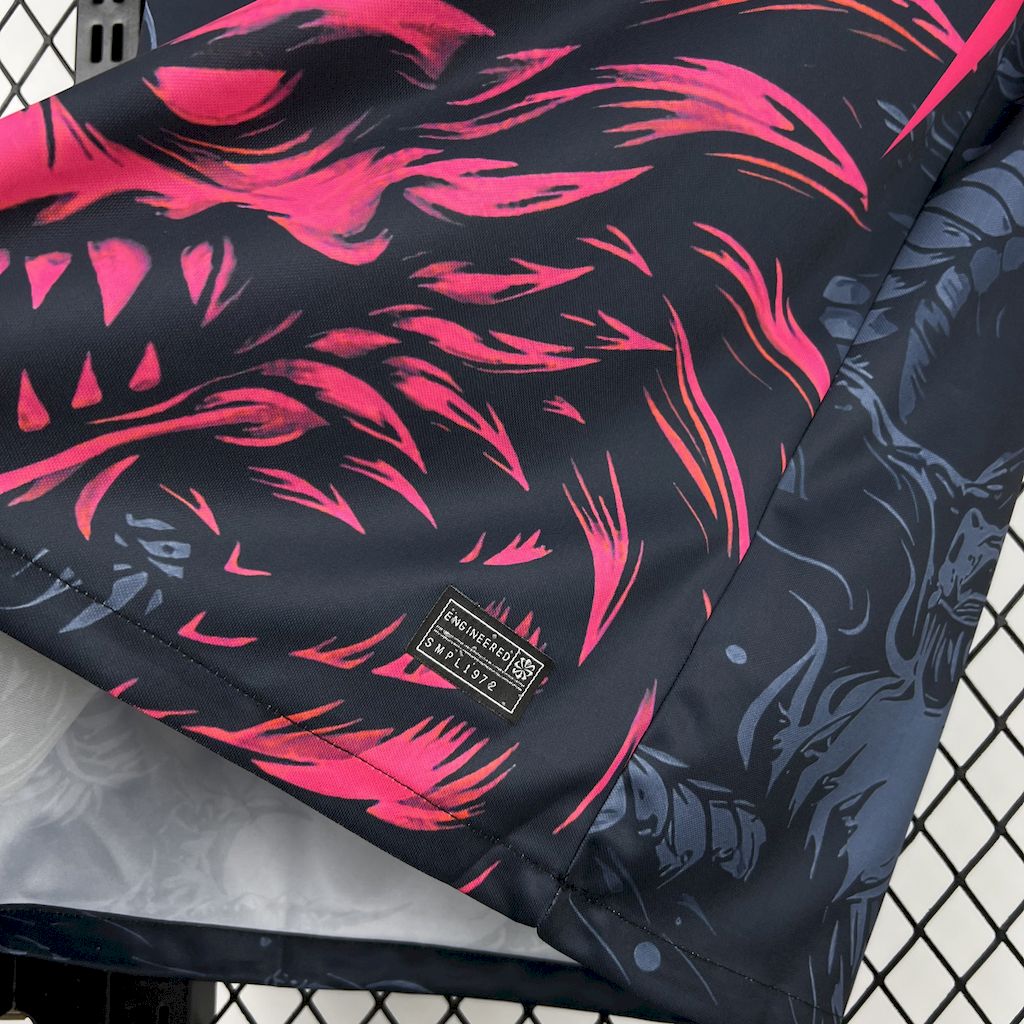 Men’s Barcelona 2025/26 Black-Red Dragon Edition Jersey