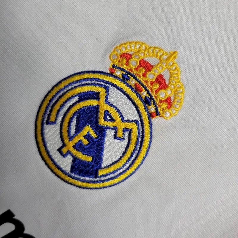 Real Madrid 2009/10 Retro Home Long Sleeves Jersey