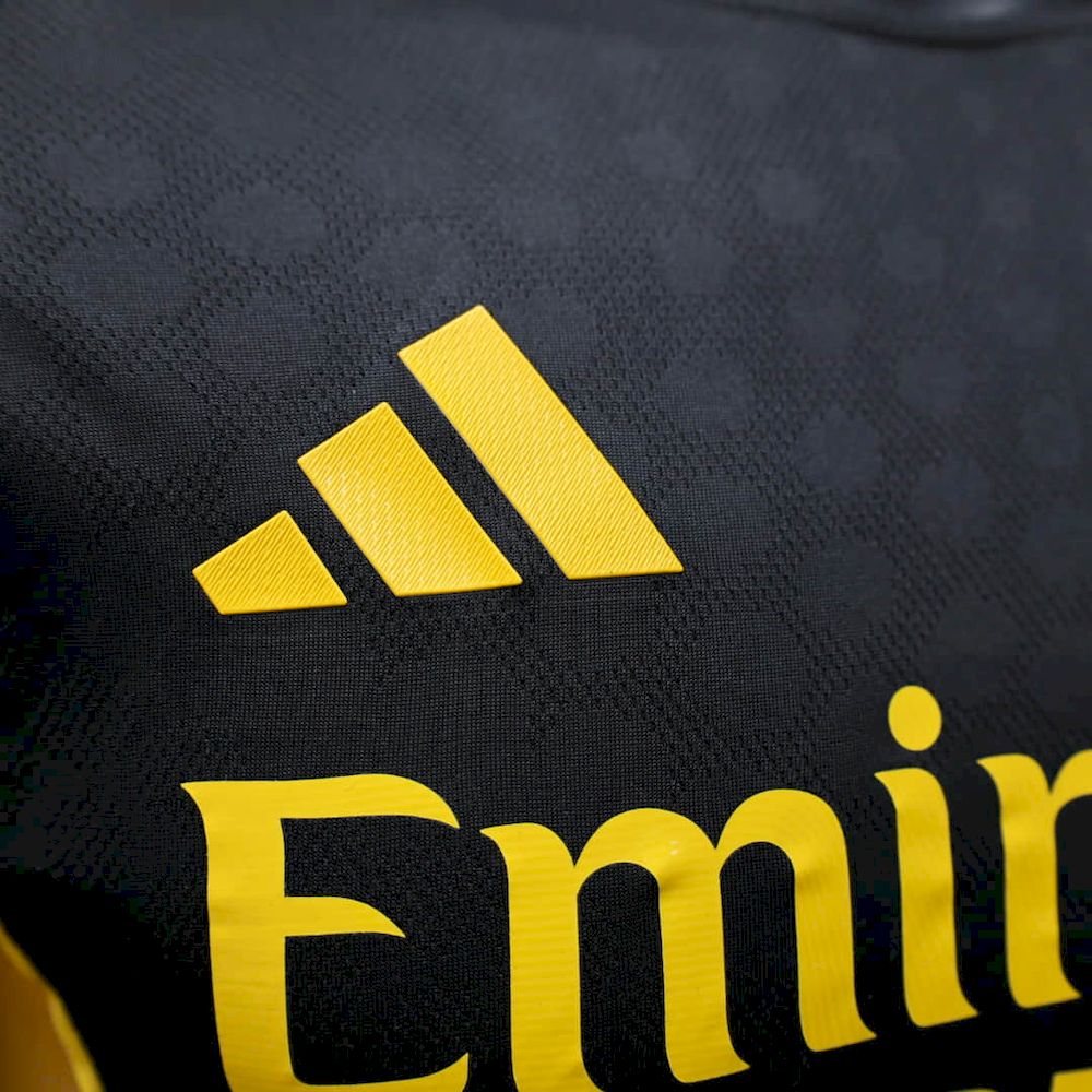 Men's Real Madrid 2025/26 Player Black and Yellow Special Jersey