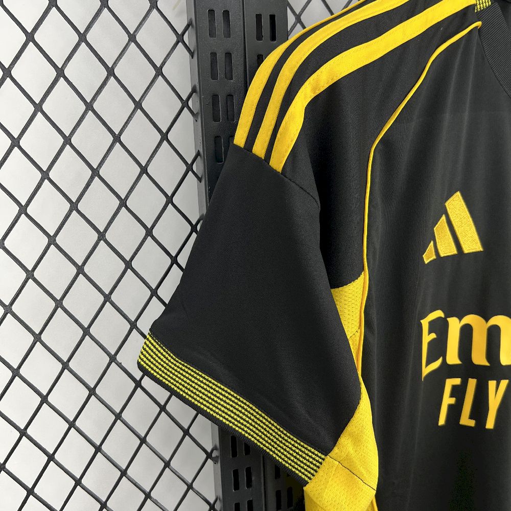 Men's Real Madrid 2025/26 Fan Black and yellow special edition Jersey