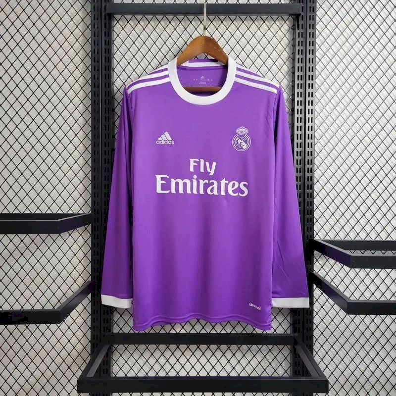 Real Madrid 2016/17 Retro Away Long Sleeves Jersey