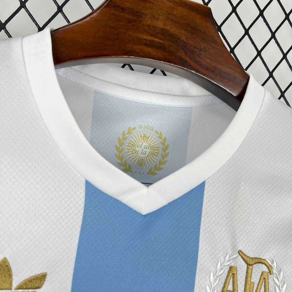 Men's Argentina 2024/25 Adidas 50th Anniversary Messi Jersey