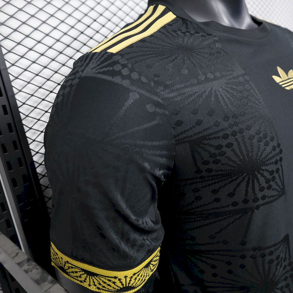 Men's Mexico 2025/26 Player Gold - Black Jersey