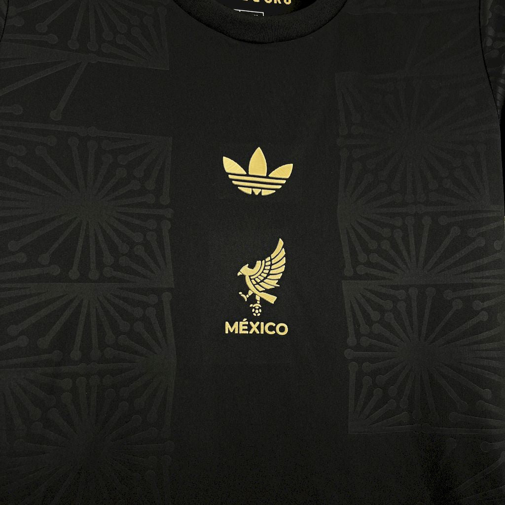 Women's Mexico 2025/26 Gold - Black Jersey