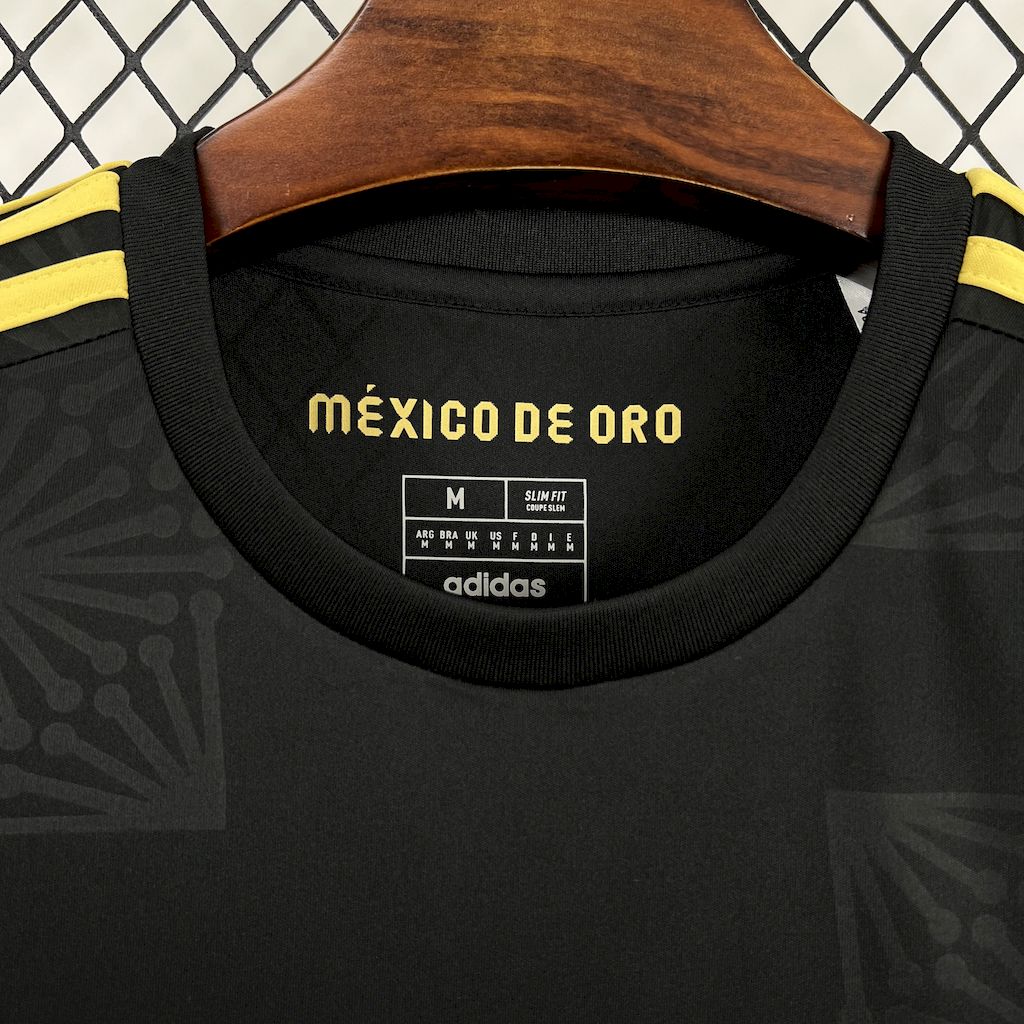 Women's Mexico 2025/26 Gold - Black Jersey