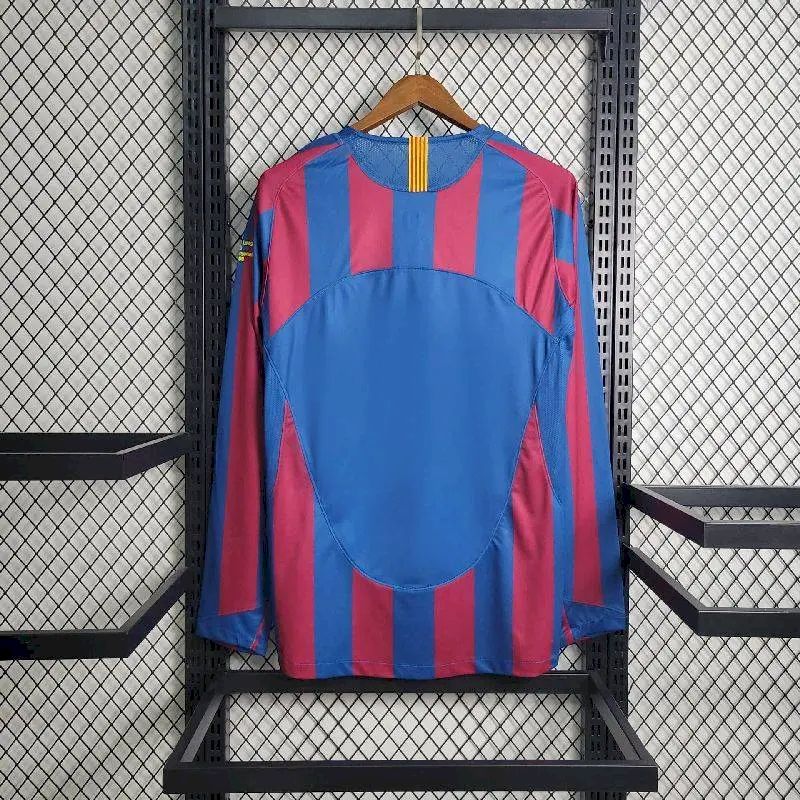 Barcelona 2005/06 Retro Home UCL Edition Long Sleeves Jersey