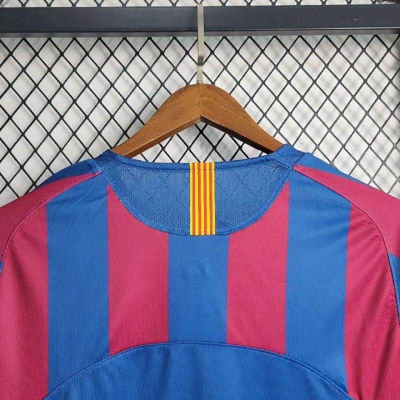 Barcelona 2005/06 Retro Home UCL Edition Long Sleeves Jersey