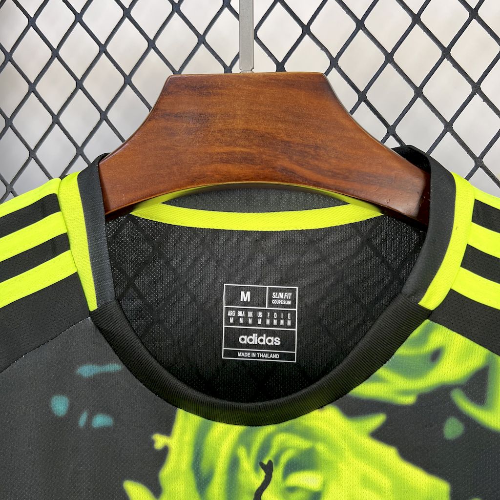 Men’s Real Madrid 2025/26 Fan Green Rose Bamboo Leaf Green Jersey