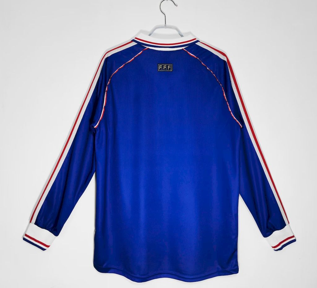 France 1998 Retro World Cup Home Long Sleeve Jersey