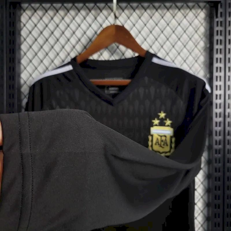 Men's Argentina 2023/24 Black Long Sleeve Jersey