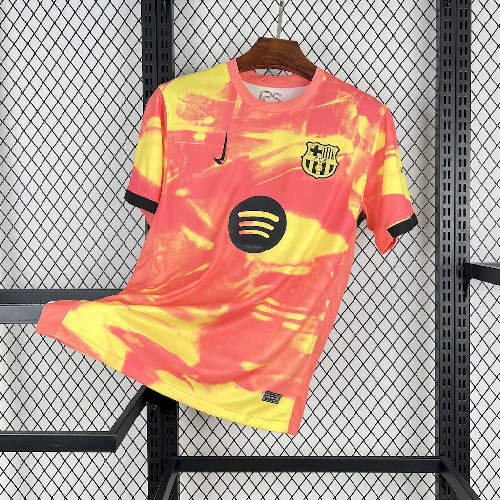 Men’s Barcelona 2025/26 Orange pre-match training Jersey