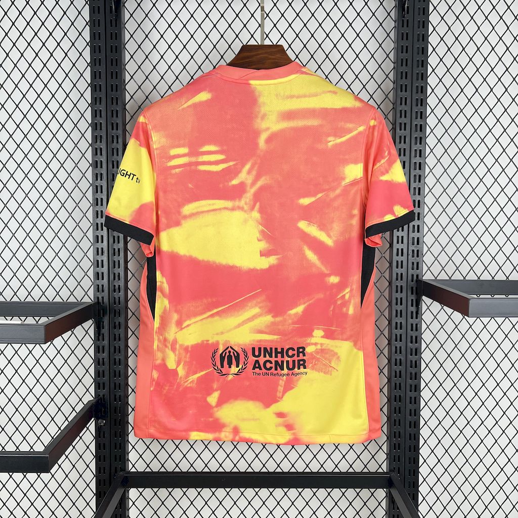 Men’s Barcelona 2025/26 Orange pre-match training Jersey