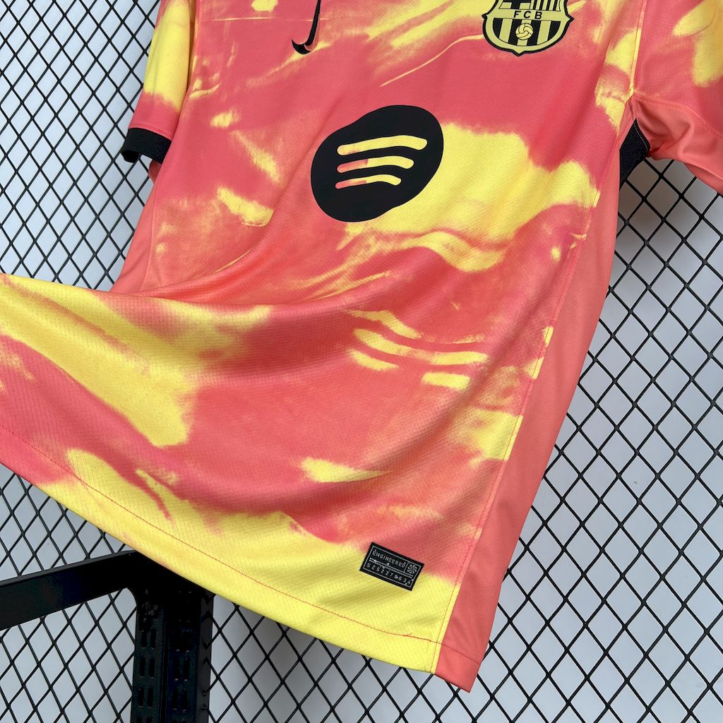 Men’s Barcelona 2025/26 Orange pre-match training Jersey