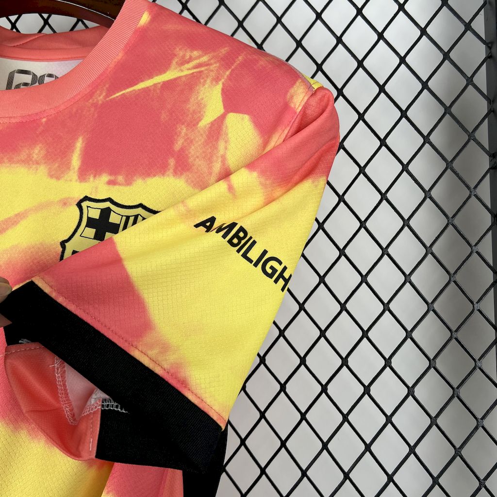 Men’s Barcelona 2025/26 Orange pre-match training Jersey