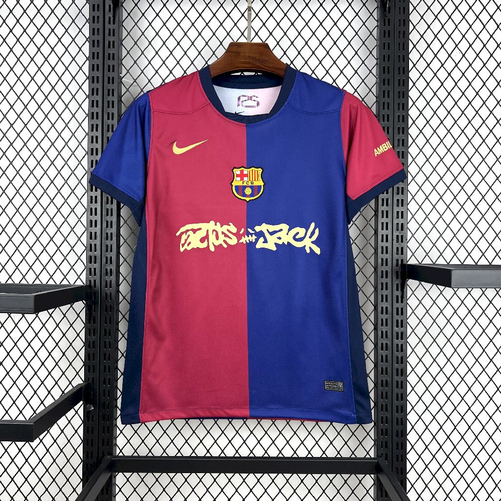 Men’s Barcelona 2024/25 Fan Travis Scott Edition Home Jersey