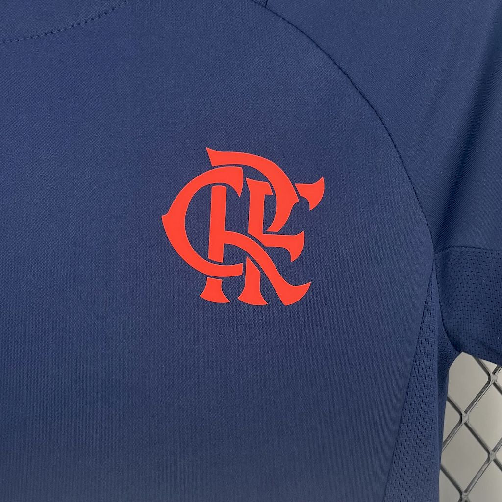 Women's Flamengo 2025/26 Pre-Match Wear Dark Blue Jersey