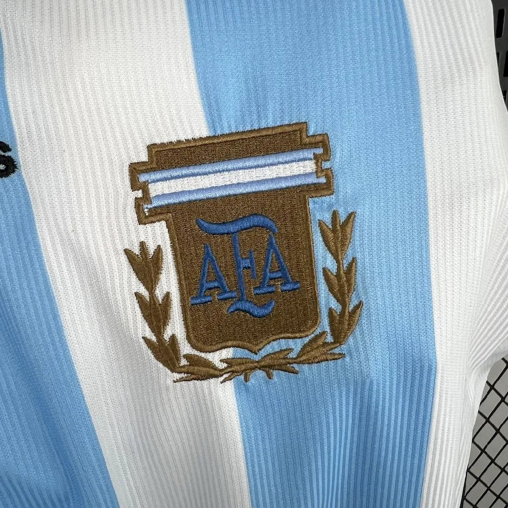 Argentina 1998 Retro Home Long Sleeve Jersey