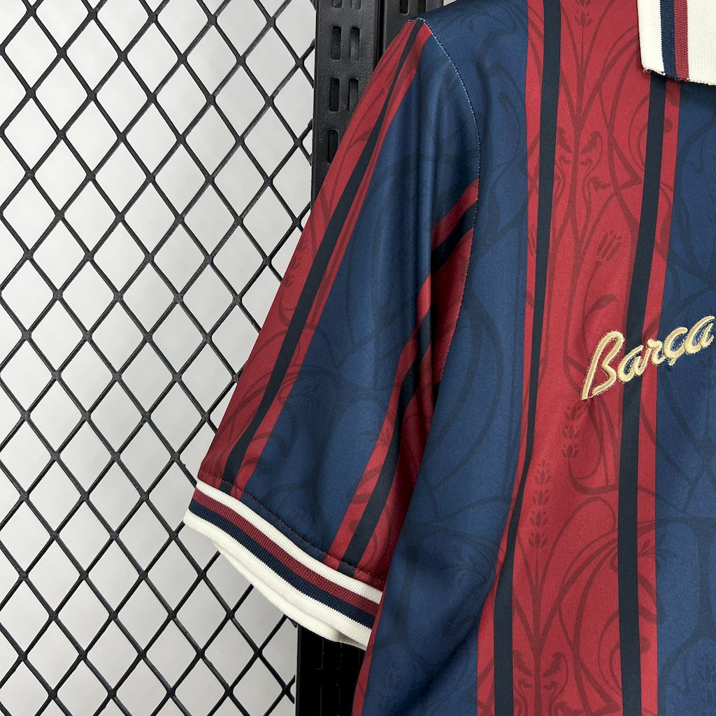 Men’s Barcelona 2025/26 Modernist Retro Style Jersey