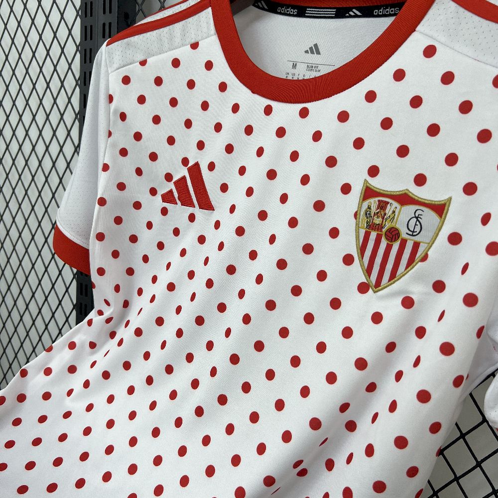 Men's Sevilla FC 2025/26 White Prematch Jersey