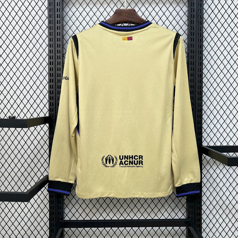 Men's Barcelona 2025/26 Away Long Sleeve Jersey