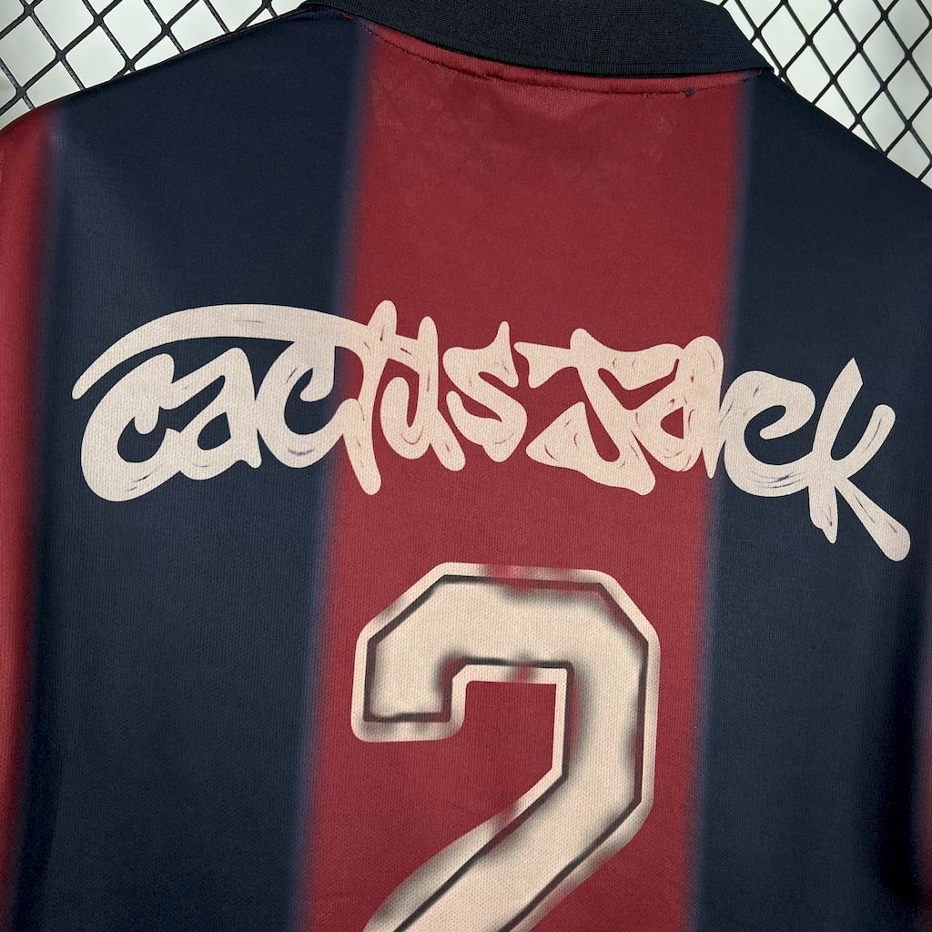 Men’s Barcelona Hot Sale 2000/01 Retro Home Skeleton Jersey