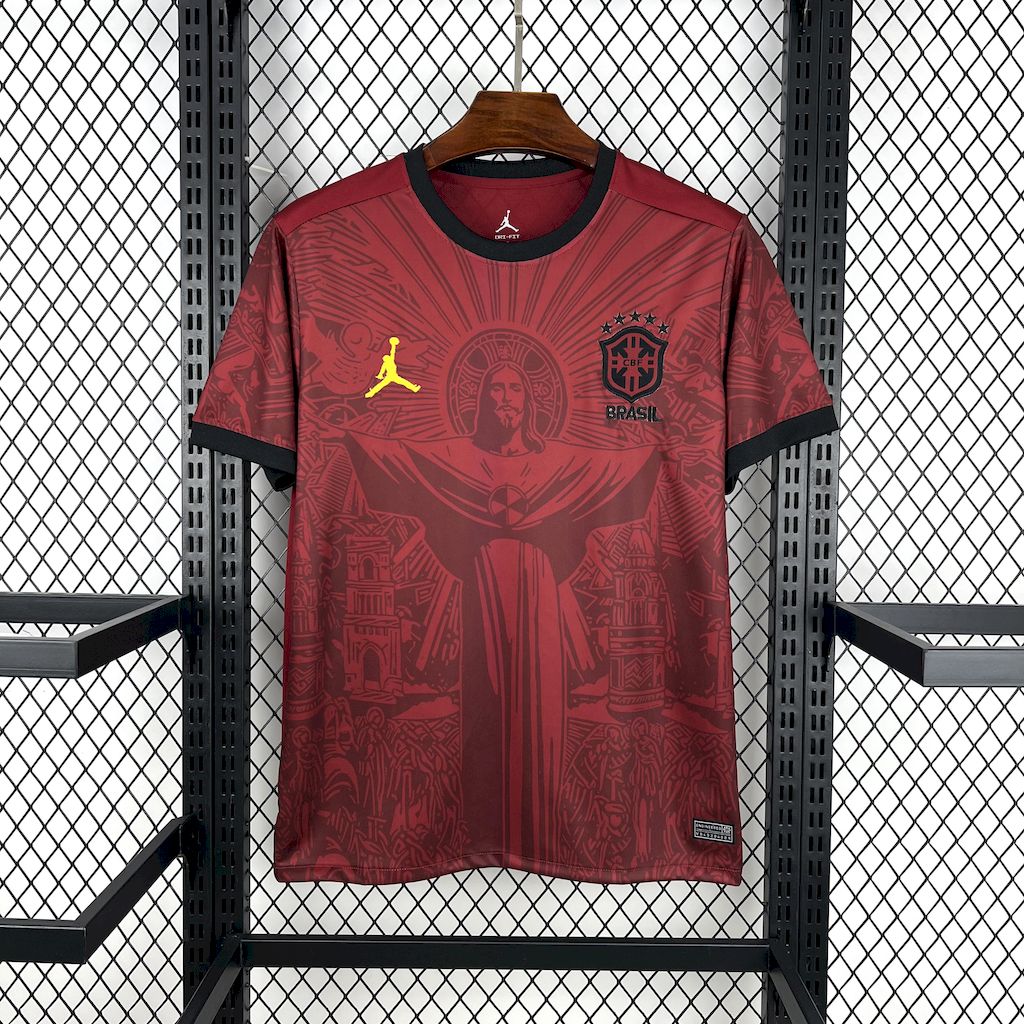 Men's Brazil 2025/26 Jordan Maroon Jersey