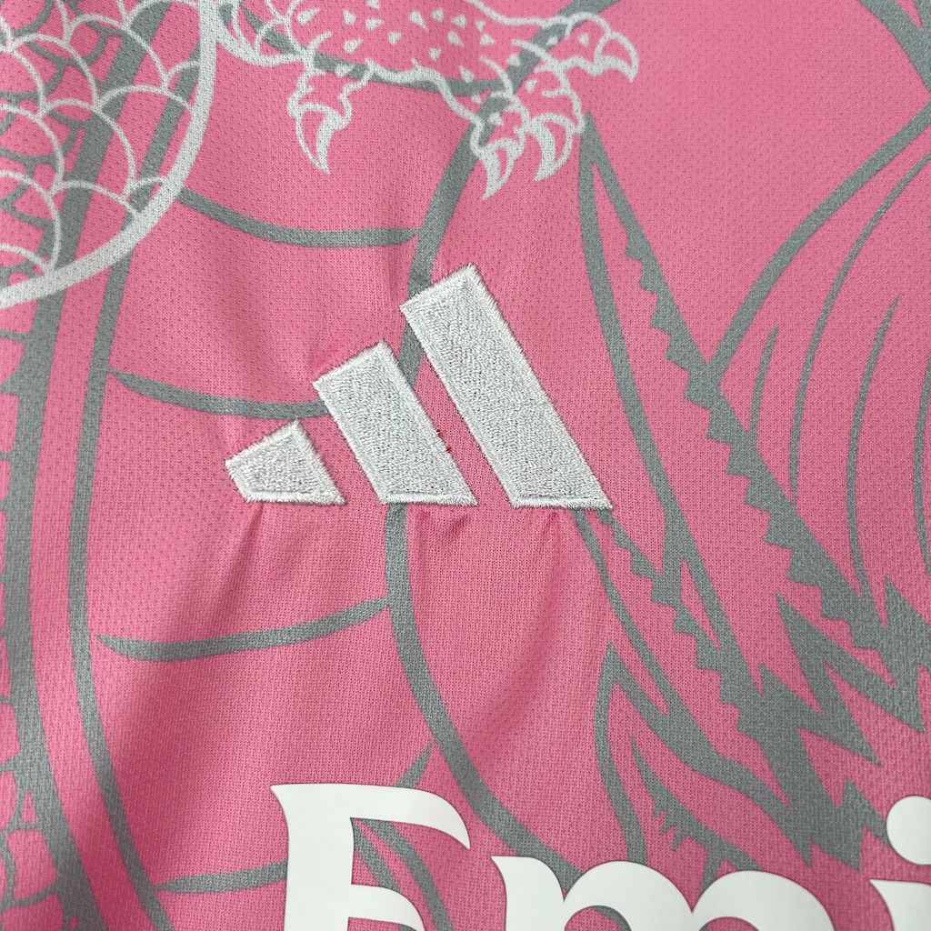 Men’s Real Madrid 2025/26 Fan Pink Dragon Special Edition Jersey