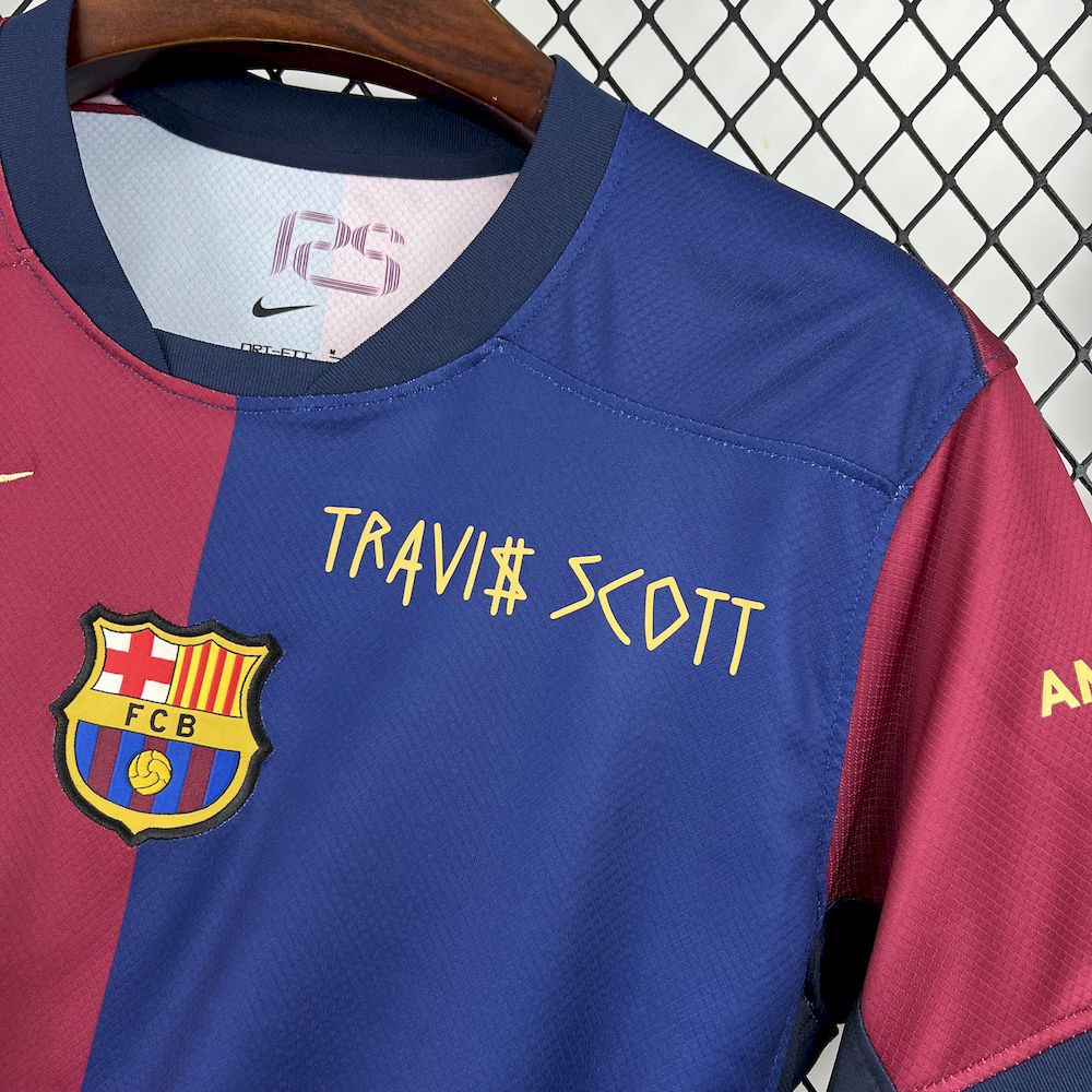 Men’s Barcelona 2024/25 Fan Home Travis Scott Special Jersey