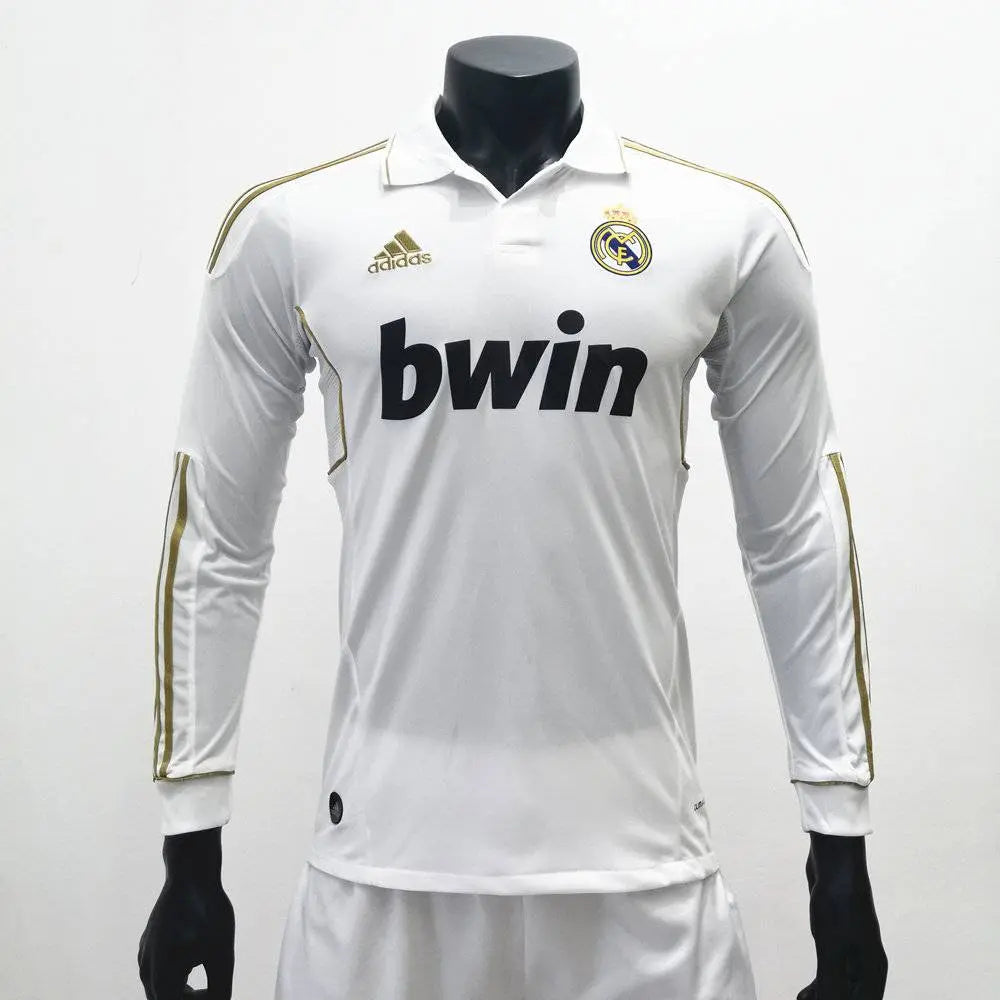 Real Madrid 2011/12 Retro Home Long Sleeves Jersey