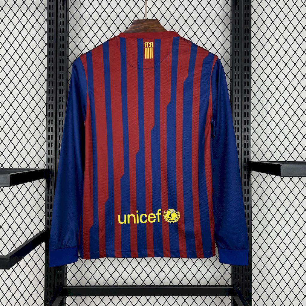 Barcelona 2011/12 Retro Home Long Sleeves Jersey