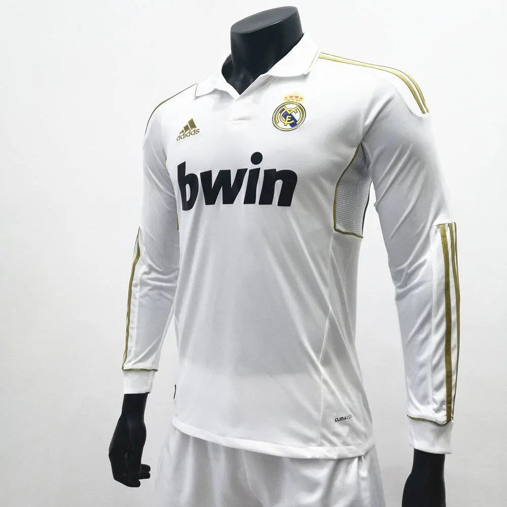 Real Madrid 2011/12 Retro Home Long Sleeves Jersey