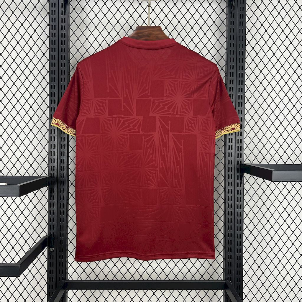 Men's Mexico 2025/26 Gold - Red Jersey