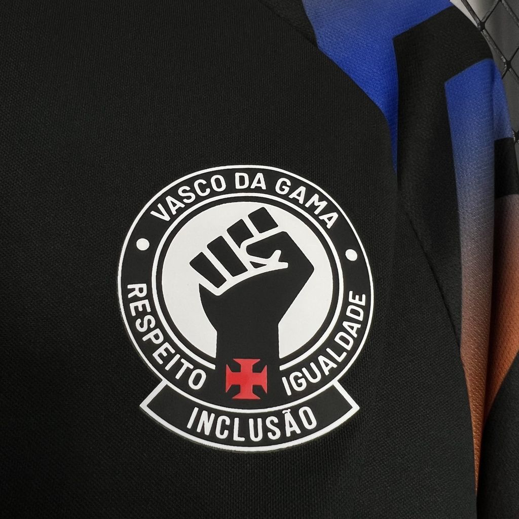 Men's Vasco Da Gama 2024/25 Kappa Warm-up Black Jersey