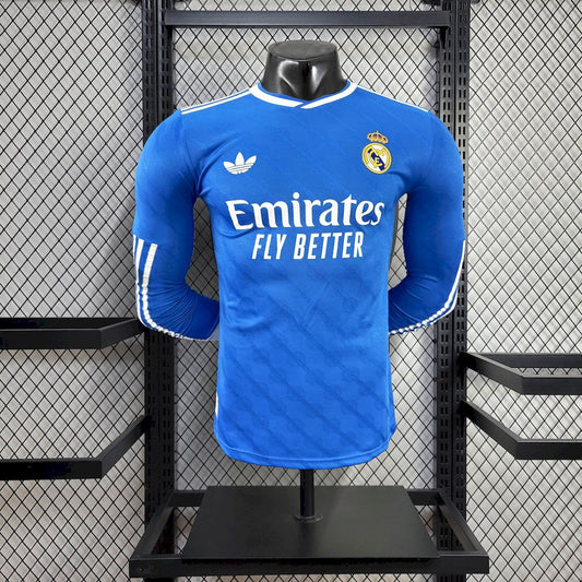 Men’s Real Madrid 2025/26 Player Third Long Sleeves Jersey