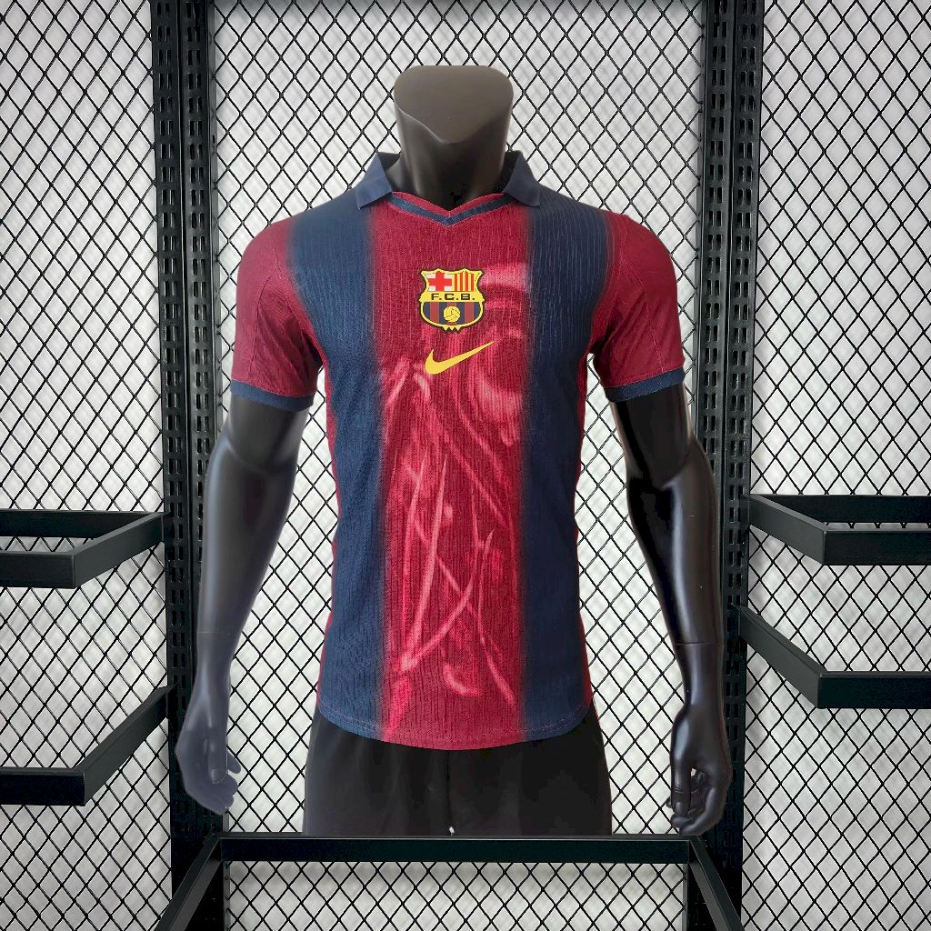 Men’s Barcelona 2000/01 Player Retro Home Skeleton Jersey
