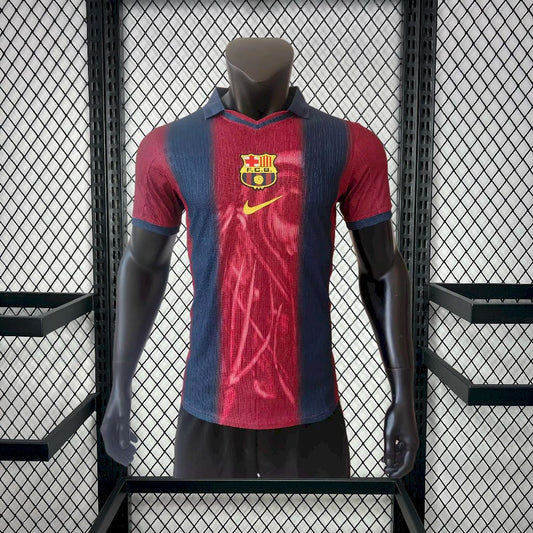 Men’s Barcelona 2000/01 Player Retro Home Skeleton Jersey