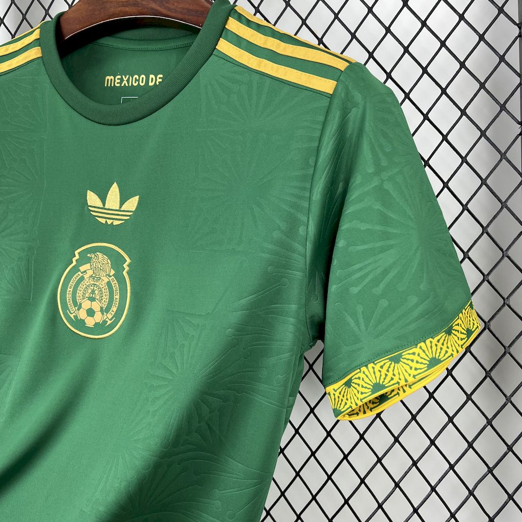 Men's Mexico 2025/26 Gold - Green Jersey