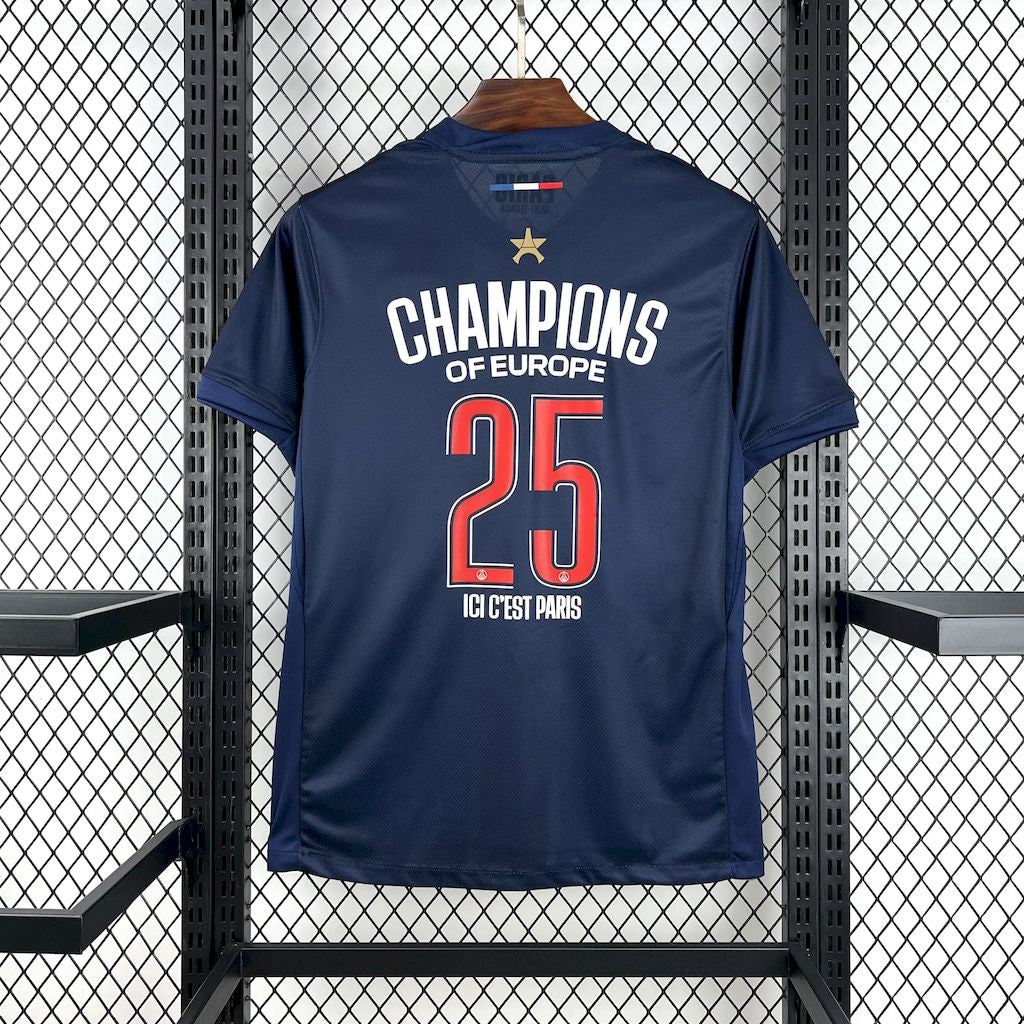 Men's Paris Saint-Germain 2024/25 Home Champions League Winner Jersey