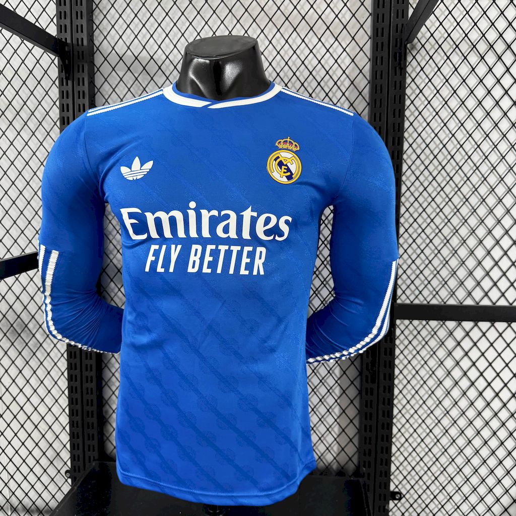 Men’s Real Madrid 2025/26 Player Third Long Sleeves Jersey