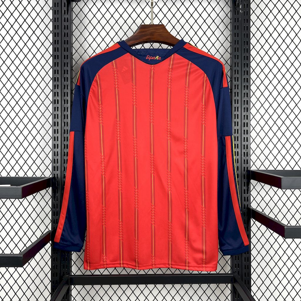 Mens Spain 2026 World Cup Home Long Sleeve Jersey - Image 1