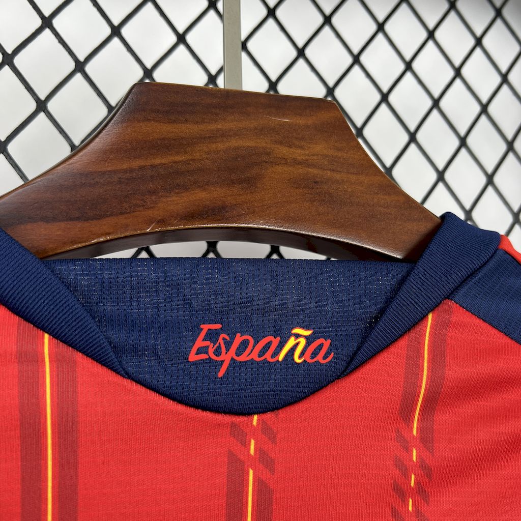 Mens Spain 2026 World Cup Home Long Sleeve Jersey - Image 2