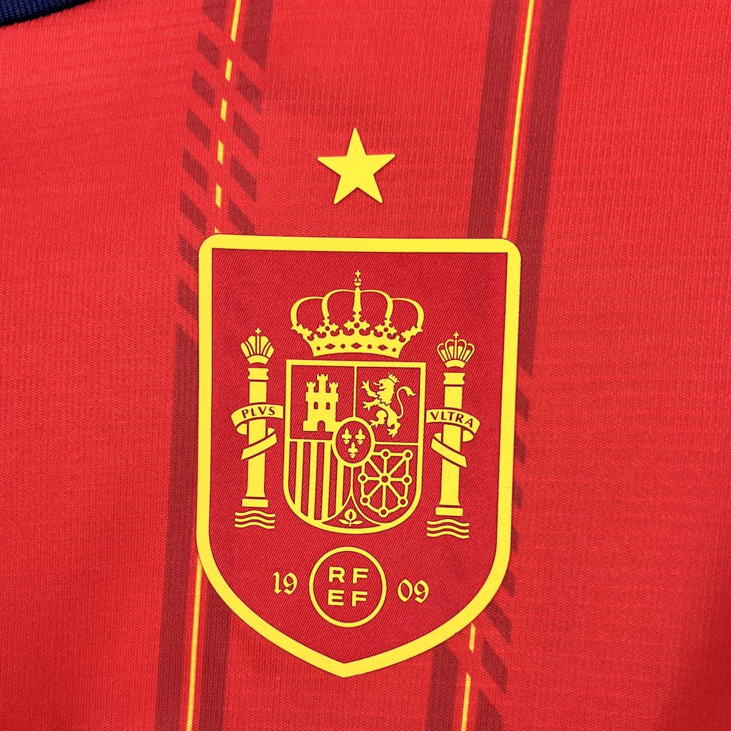 Mens Spain 2026 World Cup Home Long Sleeve Jersey - Image 5