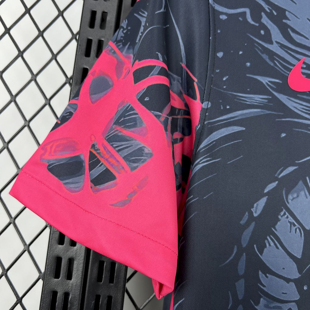 Men’s Barcelona 2025/26 Black-Red Dragon Edition Jersey