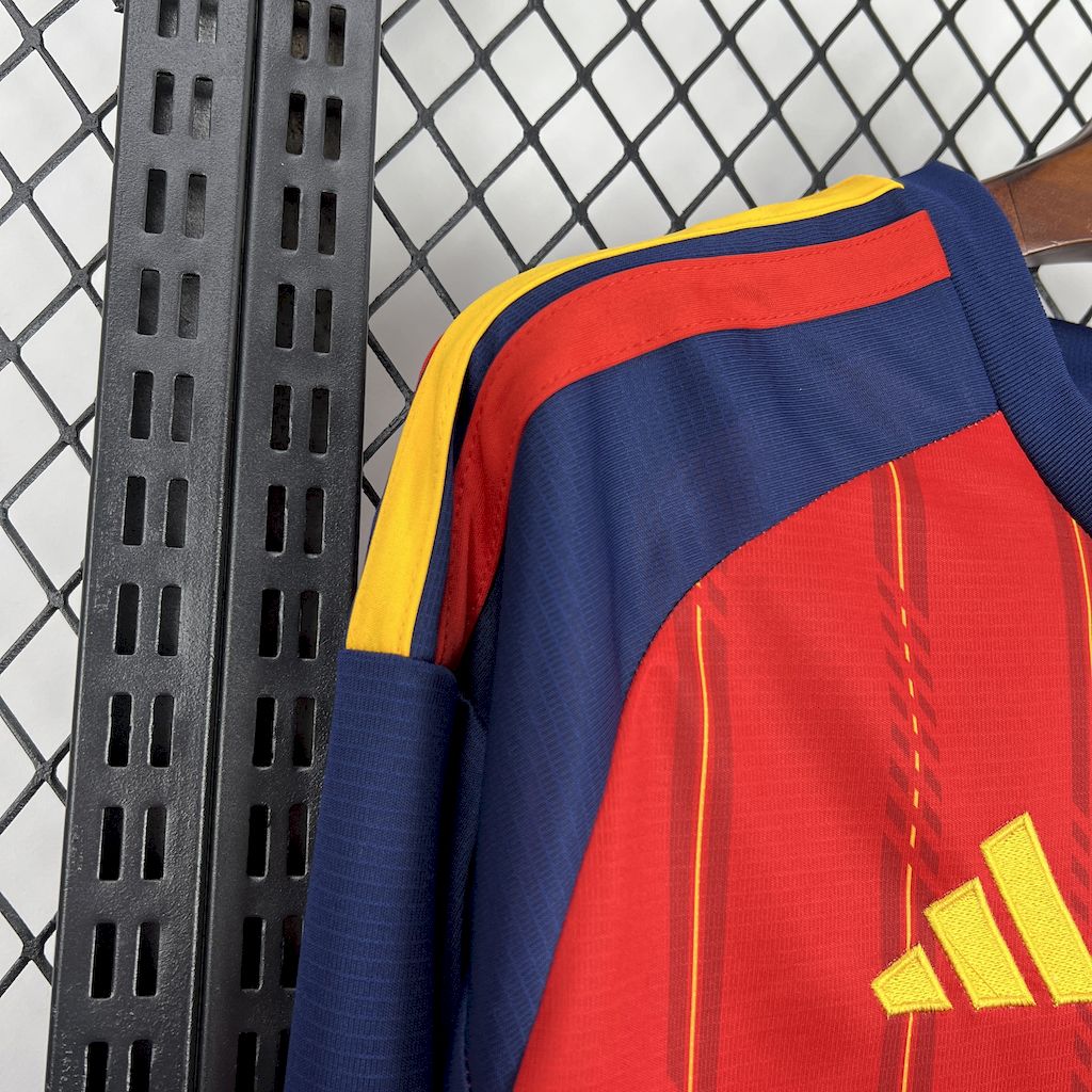 Mens Spain 2026 World Cup Home Long Sleeve Jersey - Image 7