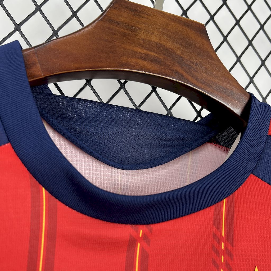 Mens Spain 2026 World Cup Home Long Sleeve Jersey - Image 8