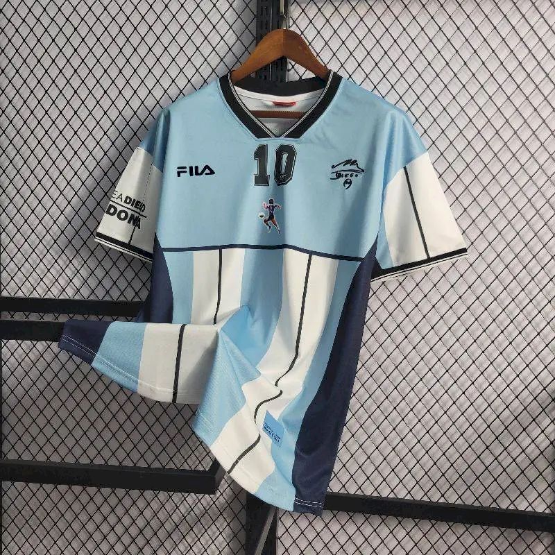 Argentina 2010 Retro Maradona Retirement Commemorative Edition Jersey