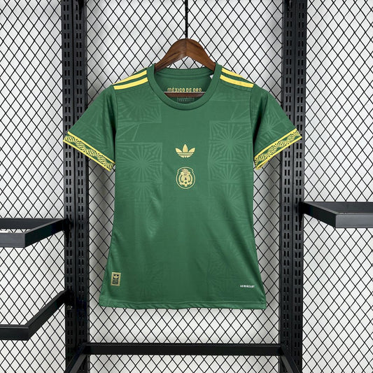 Women's Mexico 2025/26 Gold - Green Jersey