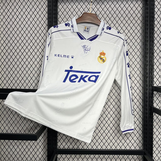Real Madrid 1994/96 Retro Home Long Sleeve Jersey