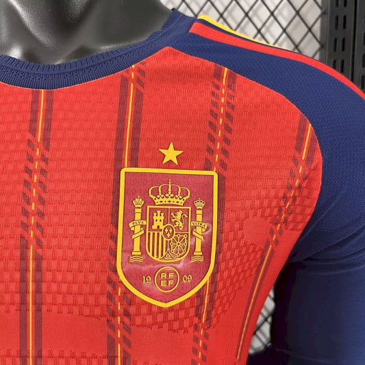 Mens Spain 2026 World Cup Home Long Sleeve Jersey Player Version - Image 1
