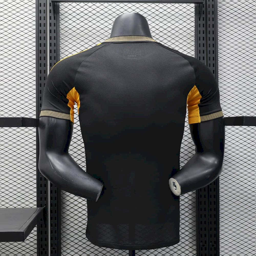 Men's Real Madrid 2025/26 Player Black and Yellow Special Jersey